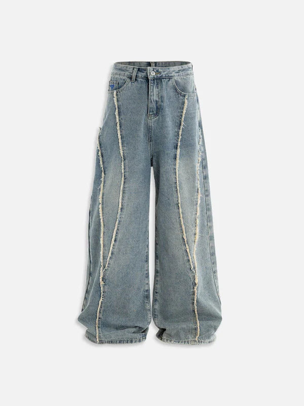 AELFRIC EDEN: BAGGY FRINGE JEANS – 85 86 eightyfiveightysix