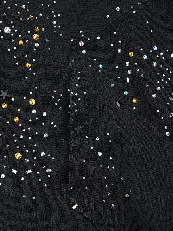 AELFRIC EDEN: RHINESTONE ZIP UP HOODIE