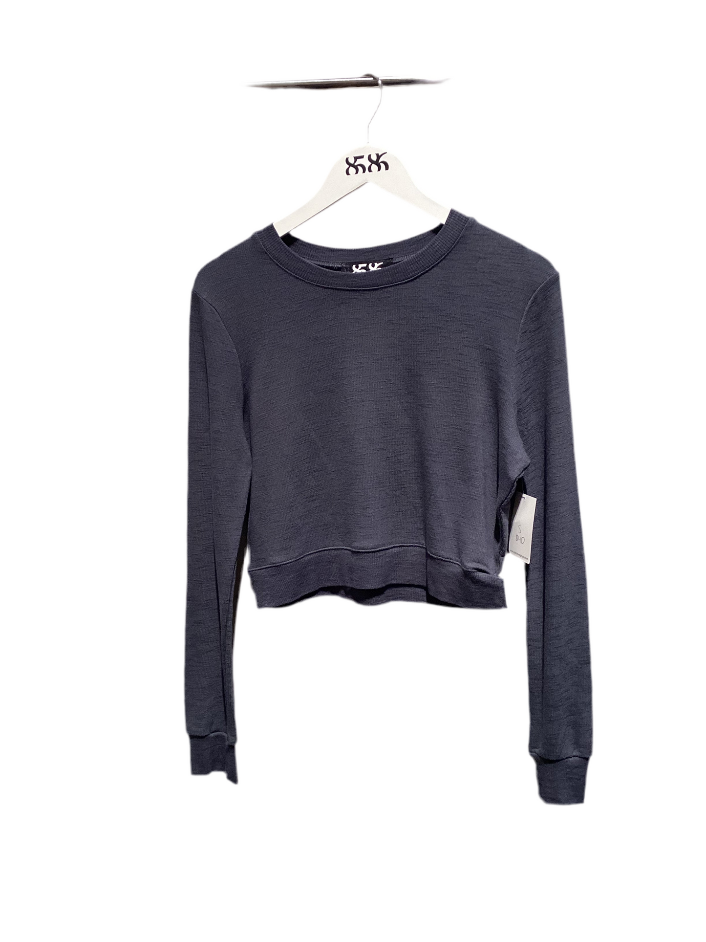 8586: LOUNGE LONG SLEEVE CROP SWEATSHIRT