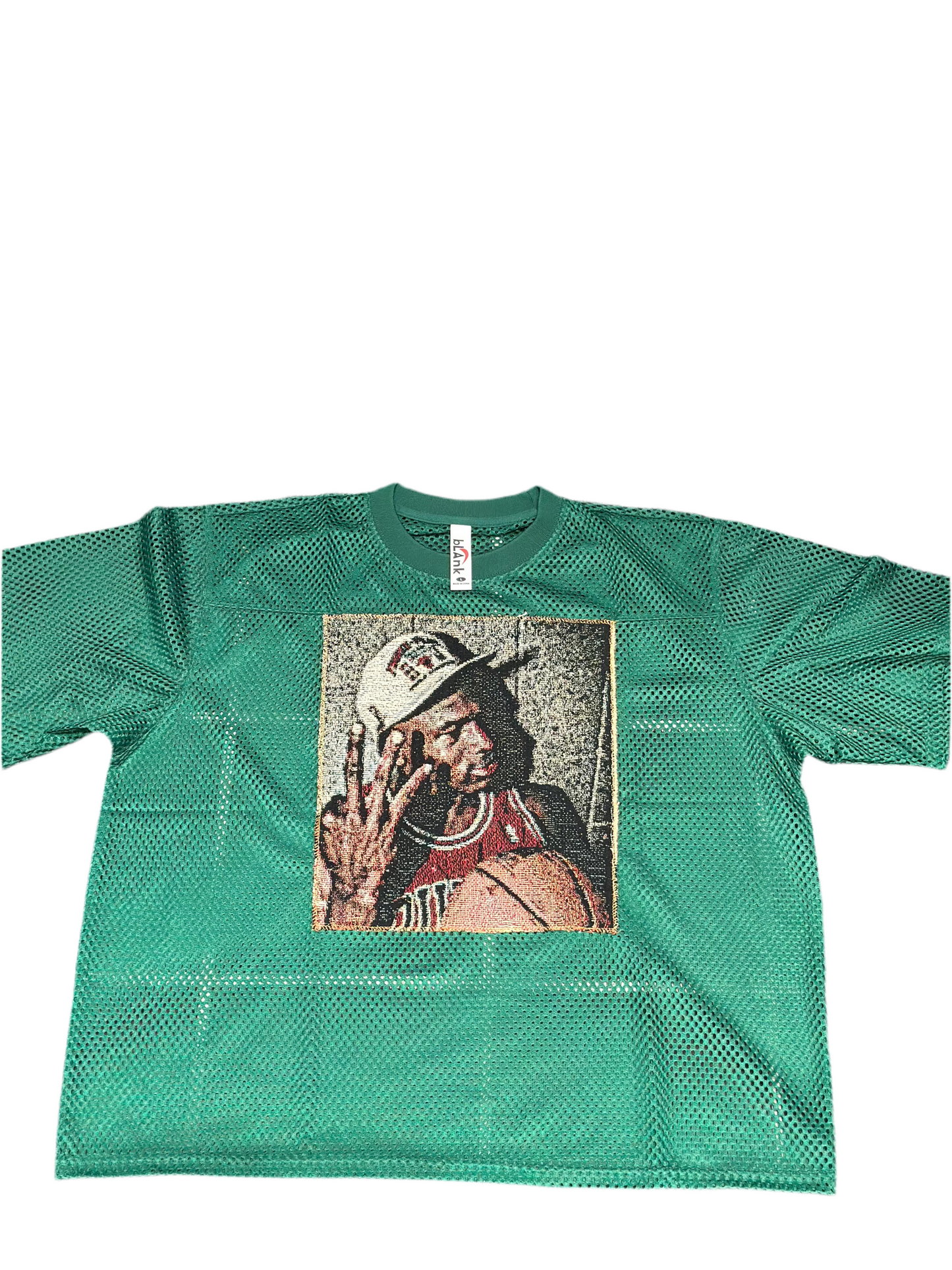 ANGEL GENTLE: JORDAN JERSEY MESH TAPESTRY TOP