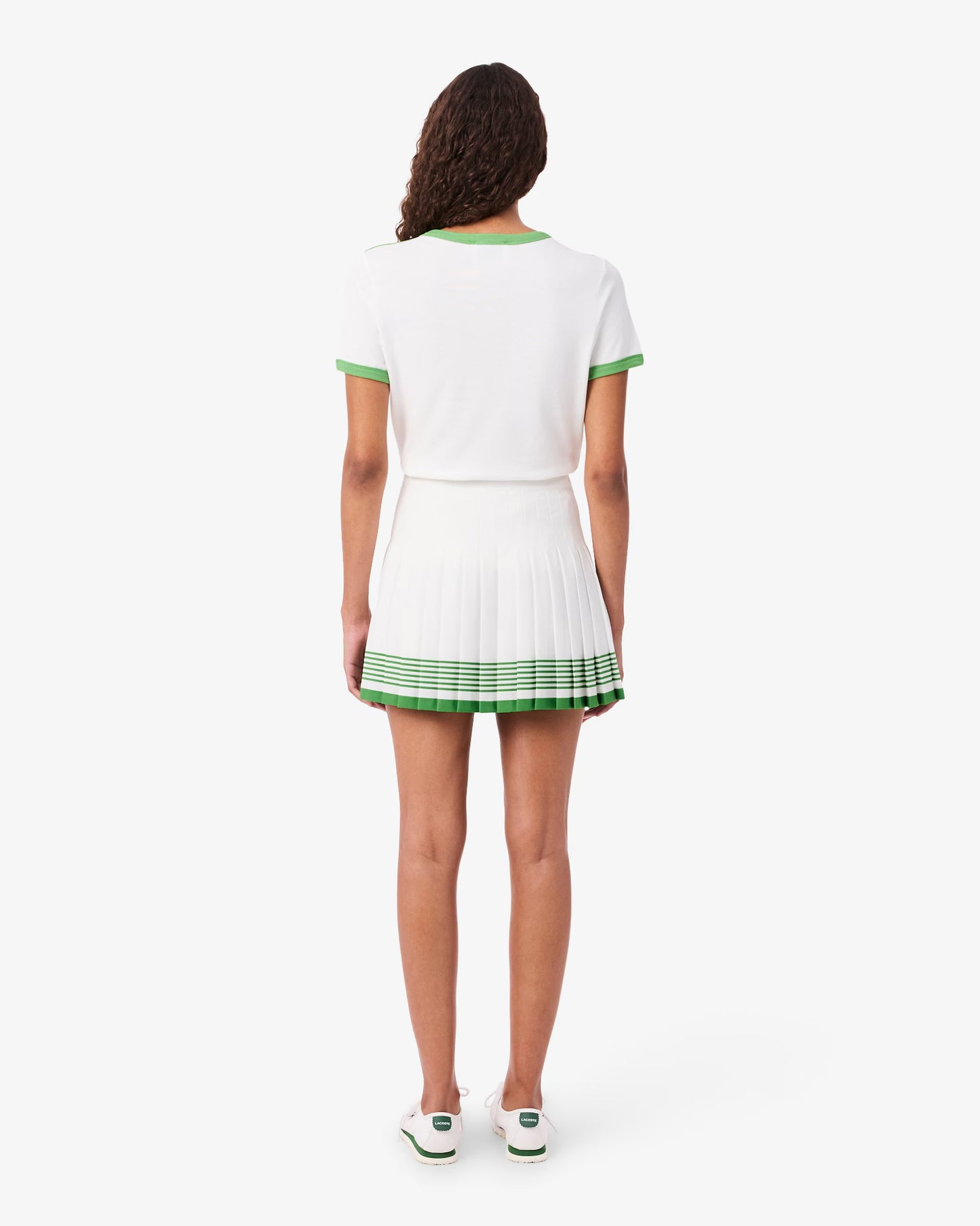 LACOSTE: FLUID CREPE PLEATED SKIRT