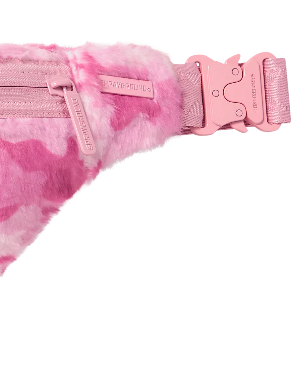 SPRAYGROUND: FURRROCIOUS PINK FANNY PACK BAG