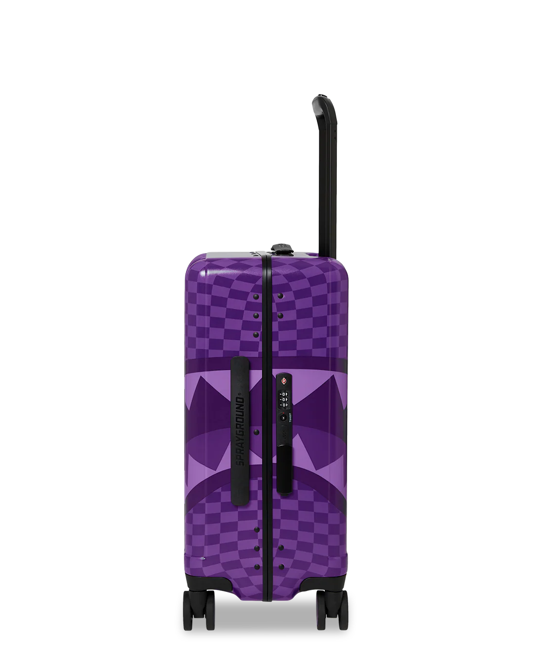 SPRAYGROUND: ALL SYSTEMS GO PURPLE SHARKS IN PARIS CARRY-ON LUGGAGE
