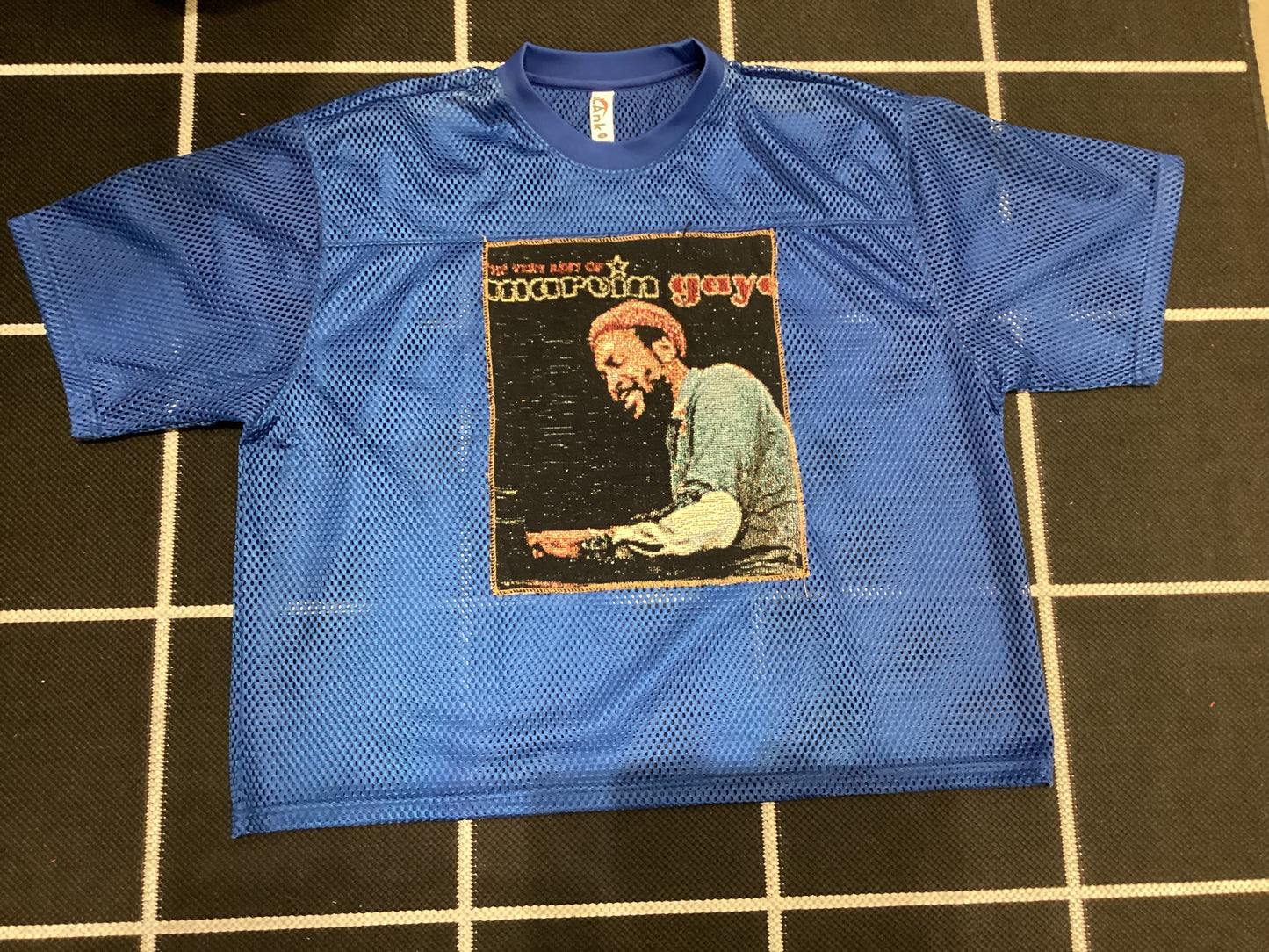 Angel gentle:Marvin Gaye mesh tapestry shirt