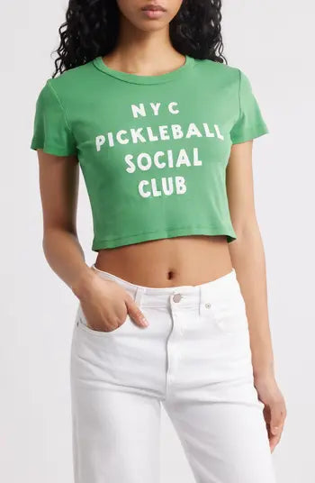JUNK FOOD CLOTHING: NYC PICKLEBALL CROP TOP