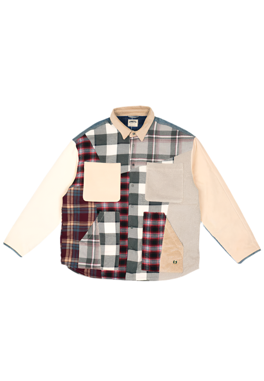 ALPHASTYLE: DUBHE PATCHWORK SHIRT