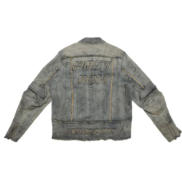 FIRST ROW: MOTOR RACING Y2K DENIM JACKET