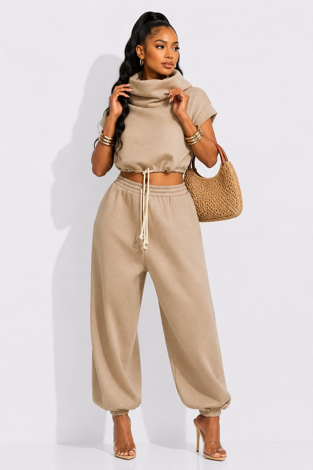 8586: BAGGY CUFFED SWEATPANTS