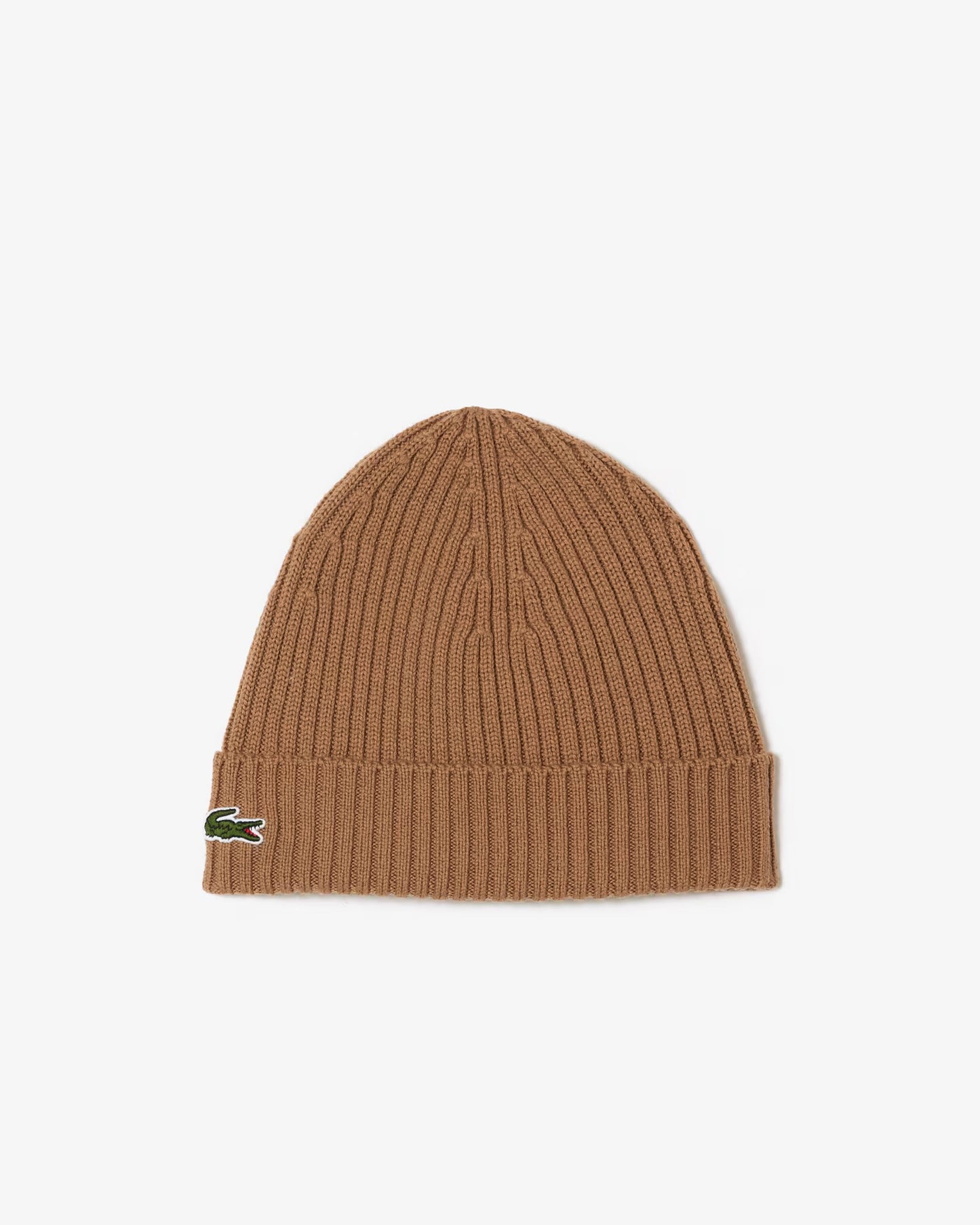 LACOSTE: RIB KNIT WOOL BEANIE