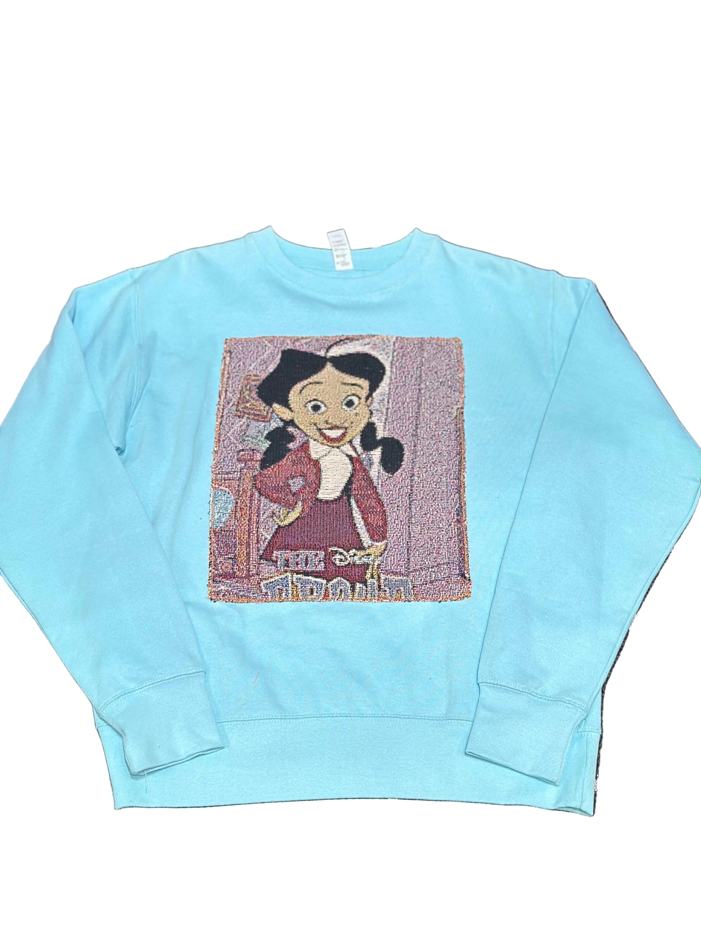 ANGEL GENTLE: TAPESTRY SWEATER- AQUA