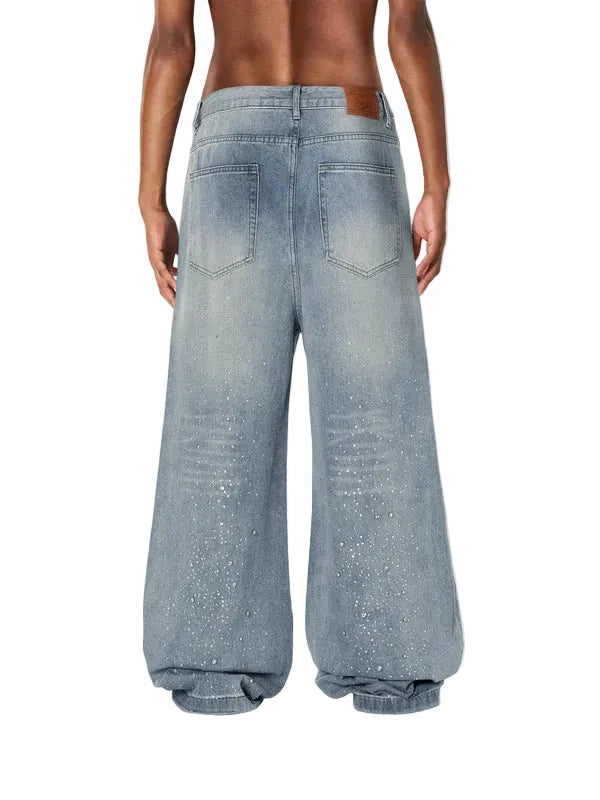 AELFRIC EDEN: BAGGY RHINESTONE JEANS