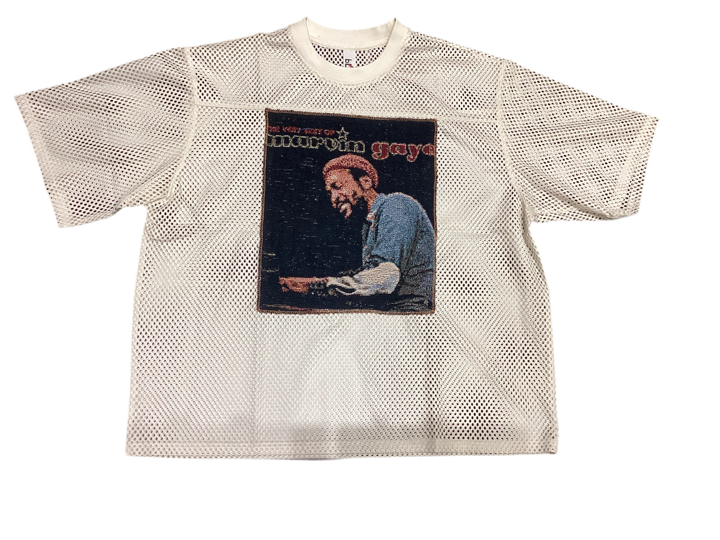 Angel gentle:Marvin Gaye mesh tapestry shirt