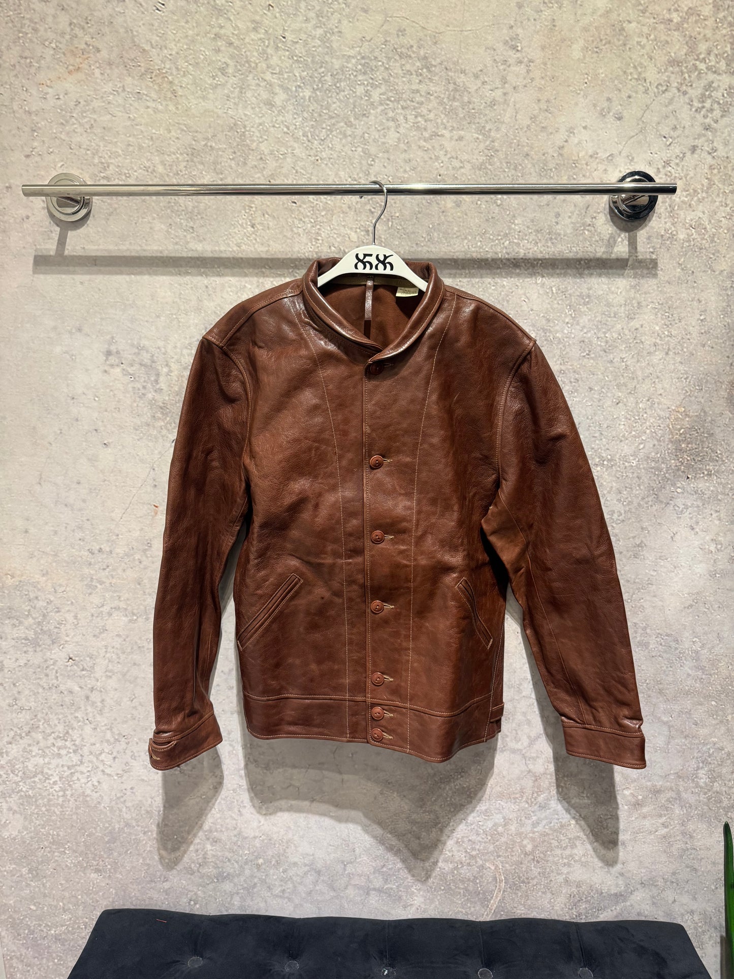 LEVIS VINTAGE CLOTHING: MENLO COSSACK LEATHER JACKET