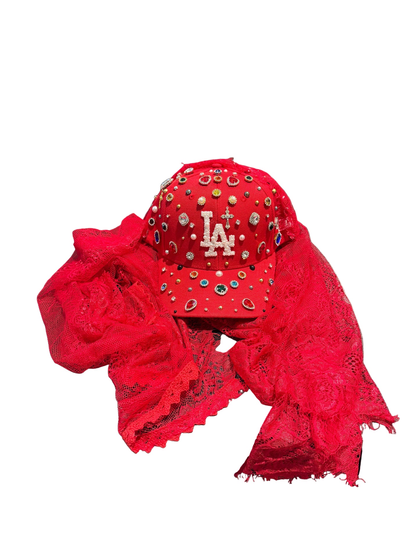 THE BEDAZZLED: RED LA HAT