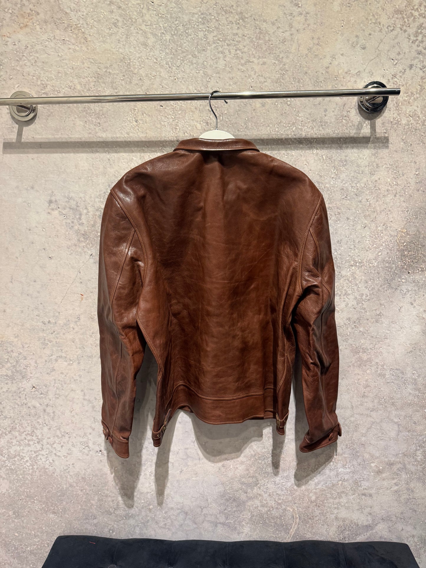 LEVIS VINTAGE CLOTHING: MENLO COSSACK LEATHER JACKET