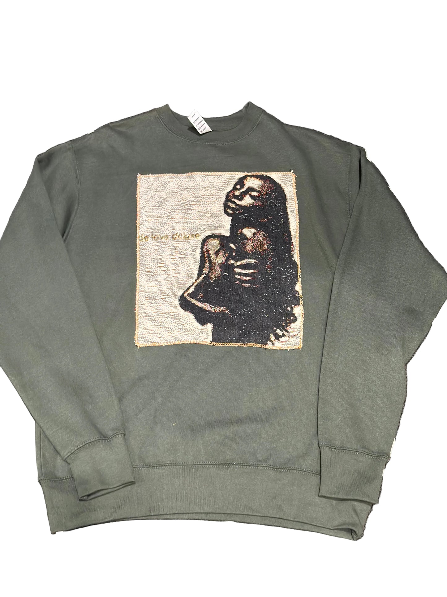 ANGEL GENTLE: TAPESTRY SWEATER- OLIVE