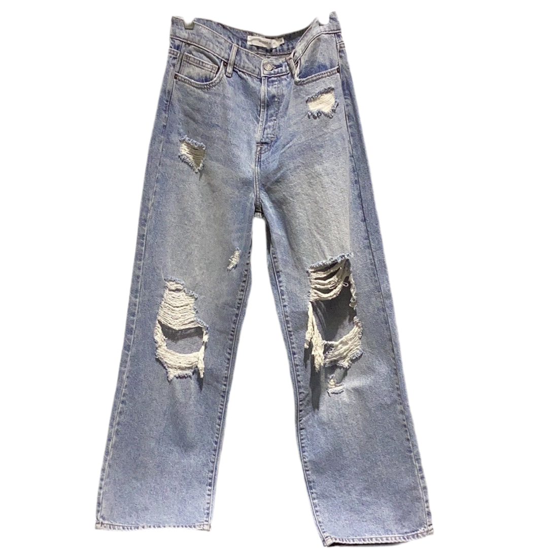 HIDDEN: Distressed Straight Leg Jeans