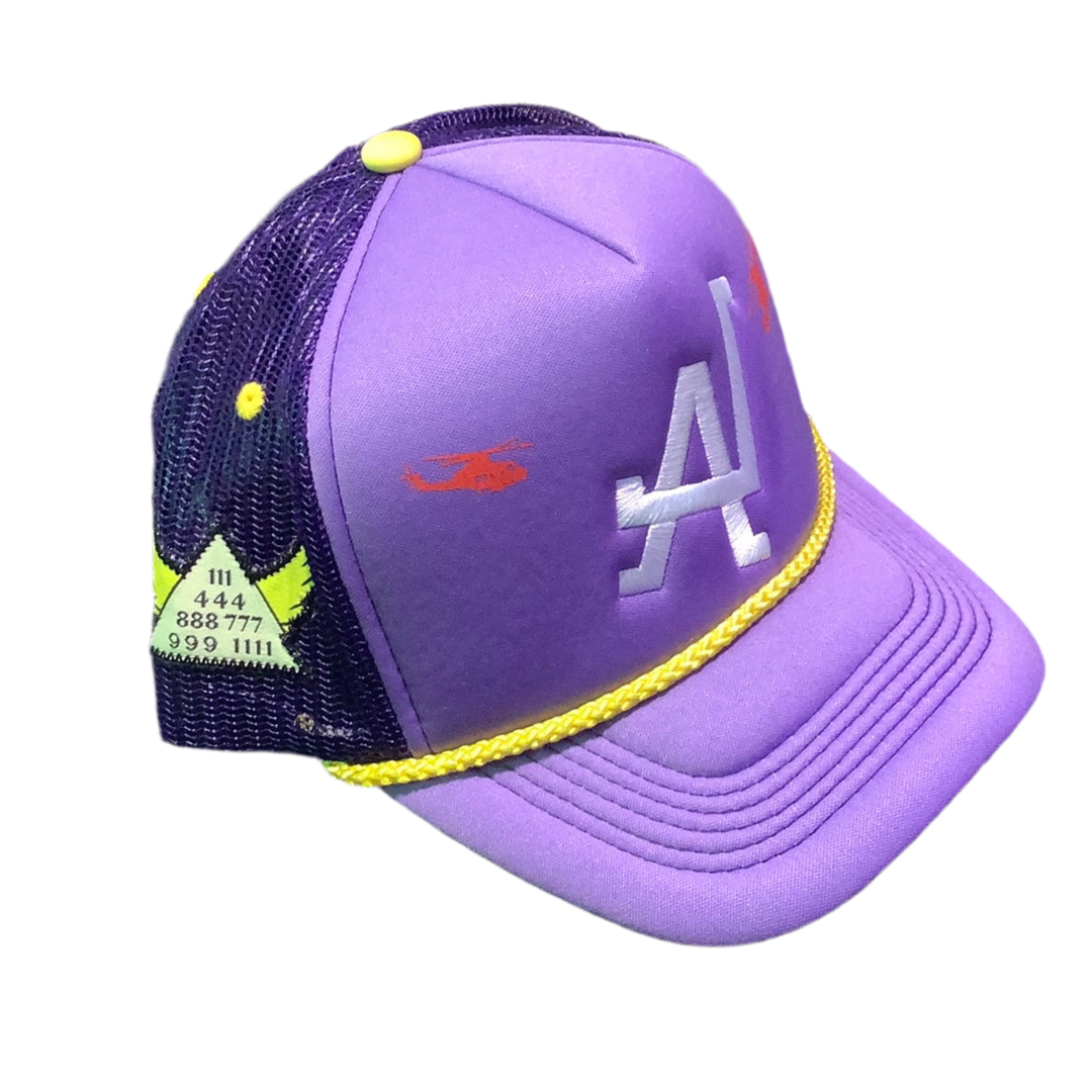 MOUR CAP: Purple LA Trucker Hat