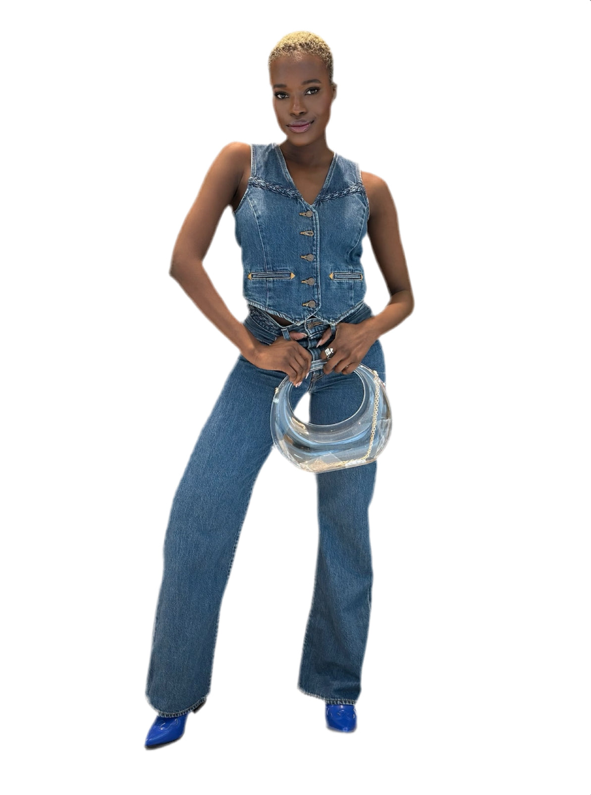 LEVIS: BRAIDED RIBCAGE WIDE LEG JEANS