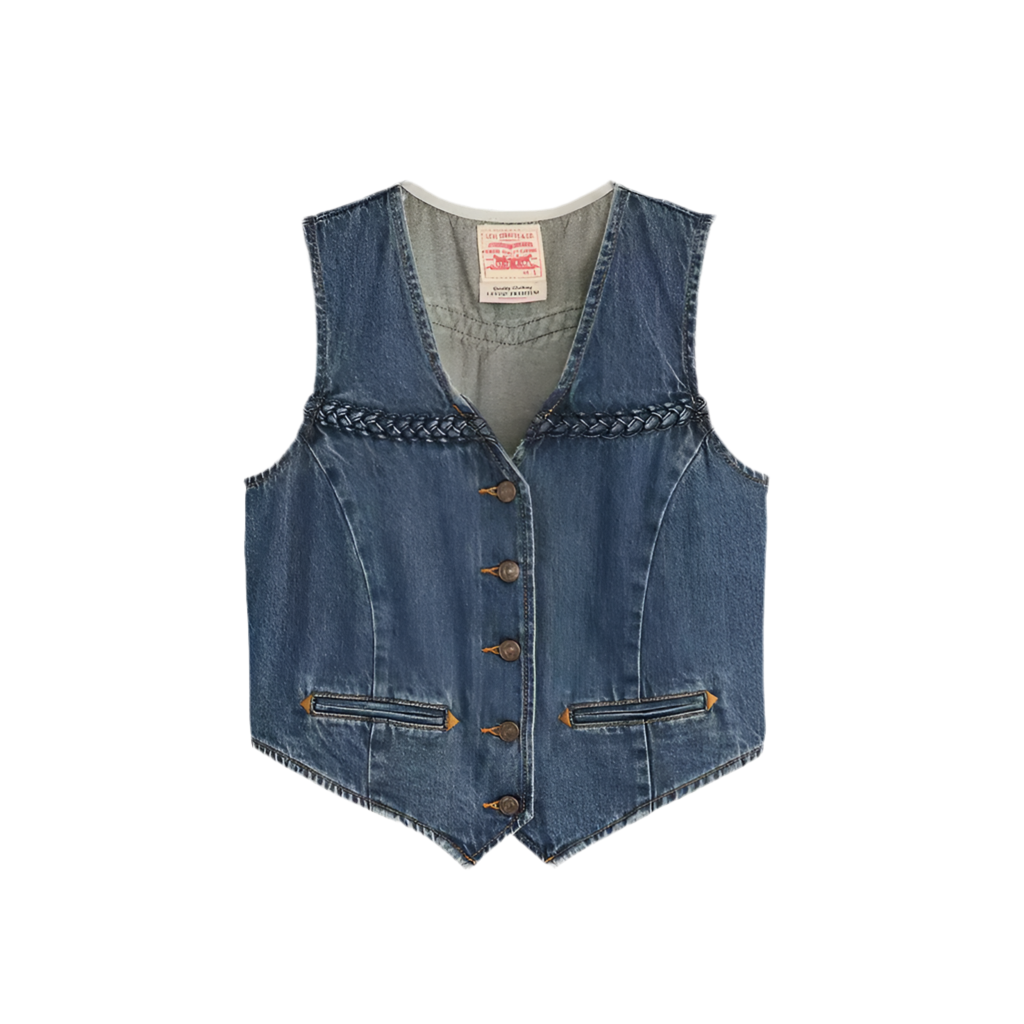 Levi’s braided denim vest as seen on Beyonce 8586
