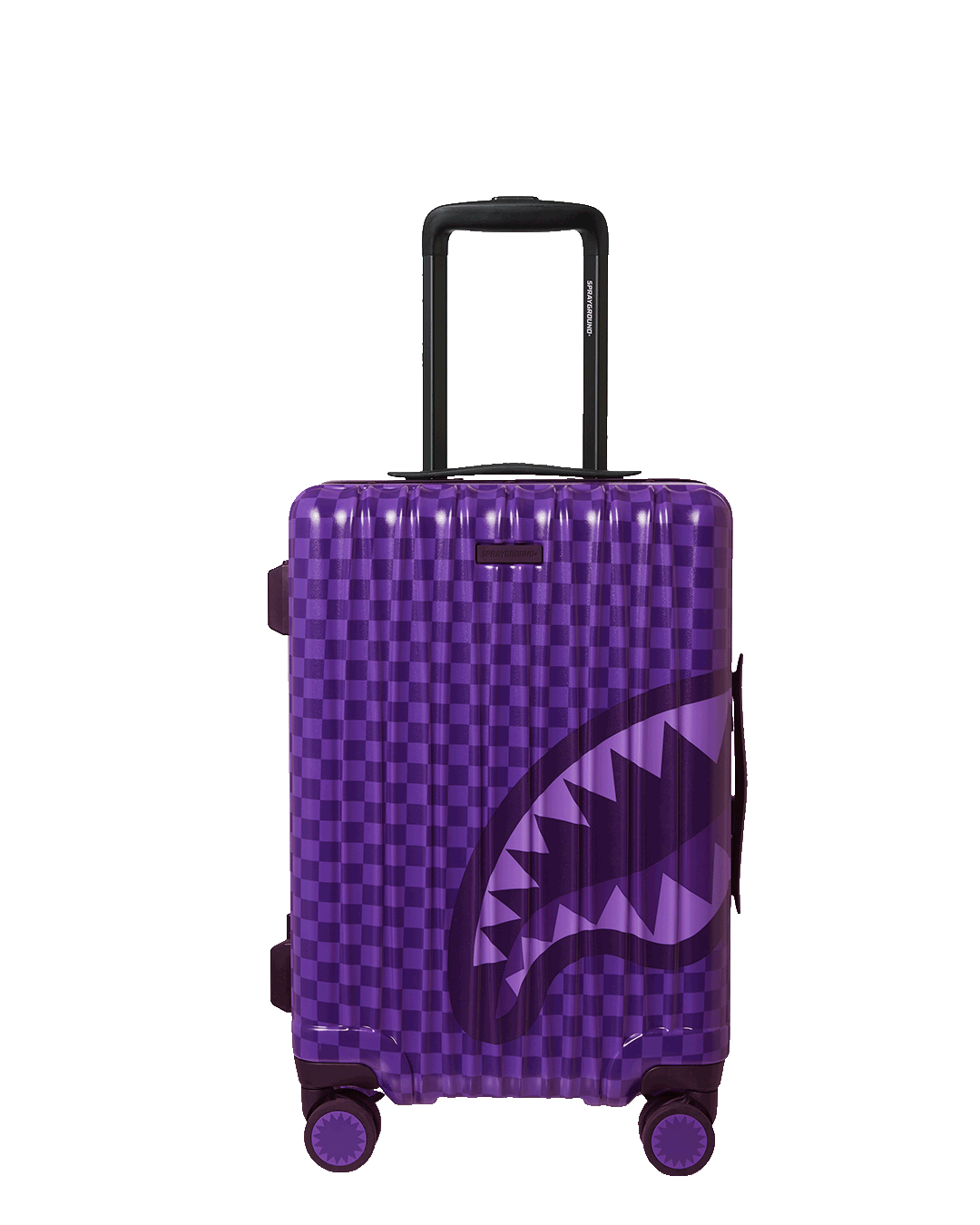 SPRAYGROUND: ALL SYSTEMS GO PURPLE SHARKS IN PARIS CARRY-ON LUGGAGE