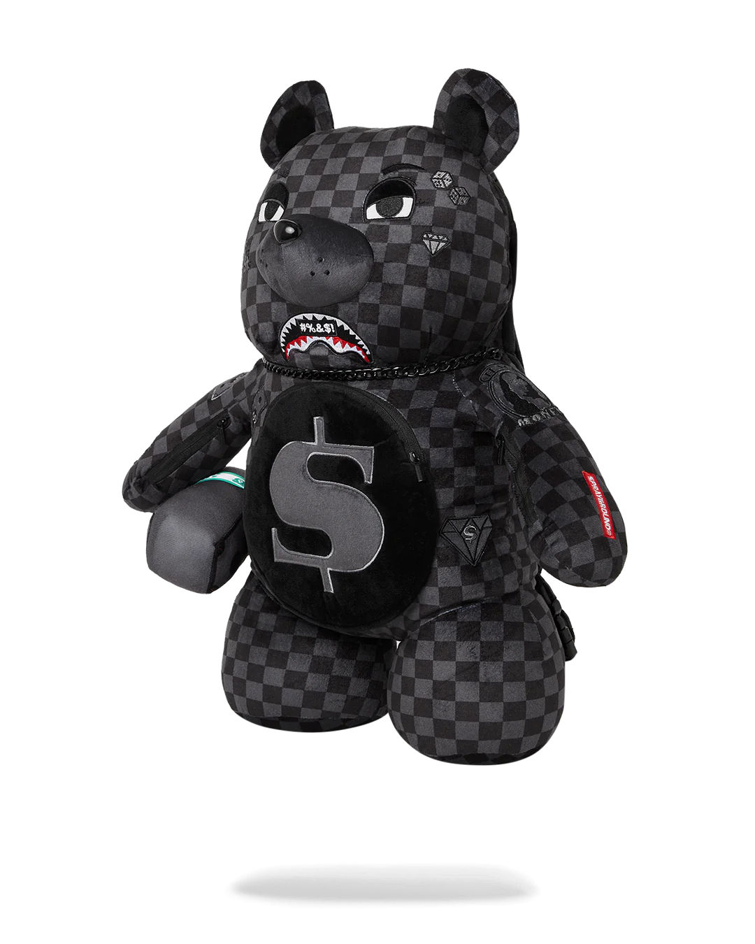 SPRAYGROUND: 'WHAT THE BEEP' SHARK MONEYBEAR TEDDYBEAR BACKPACK