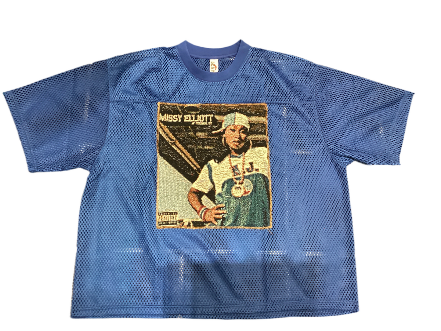 Angel gentle:Missy Elliott mesh tapestry top