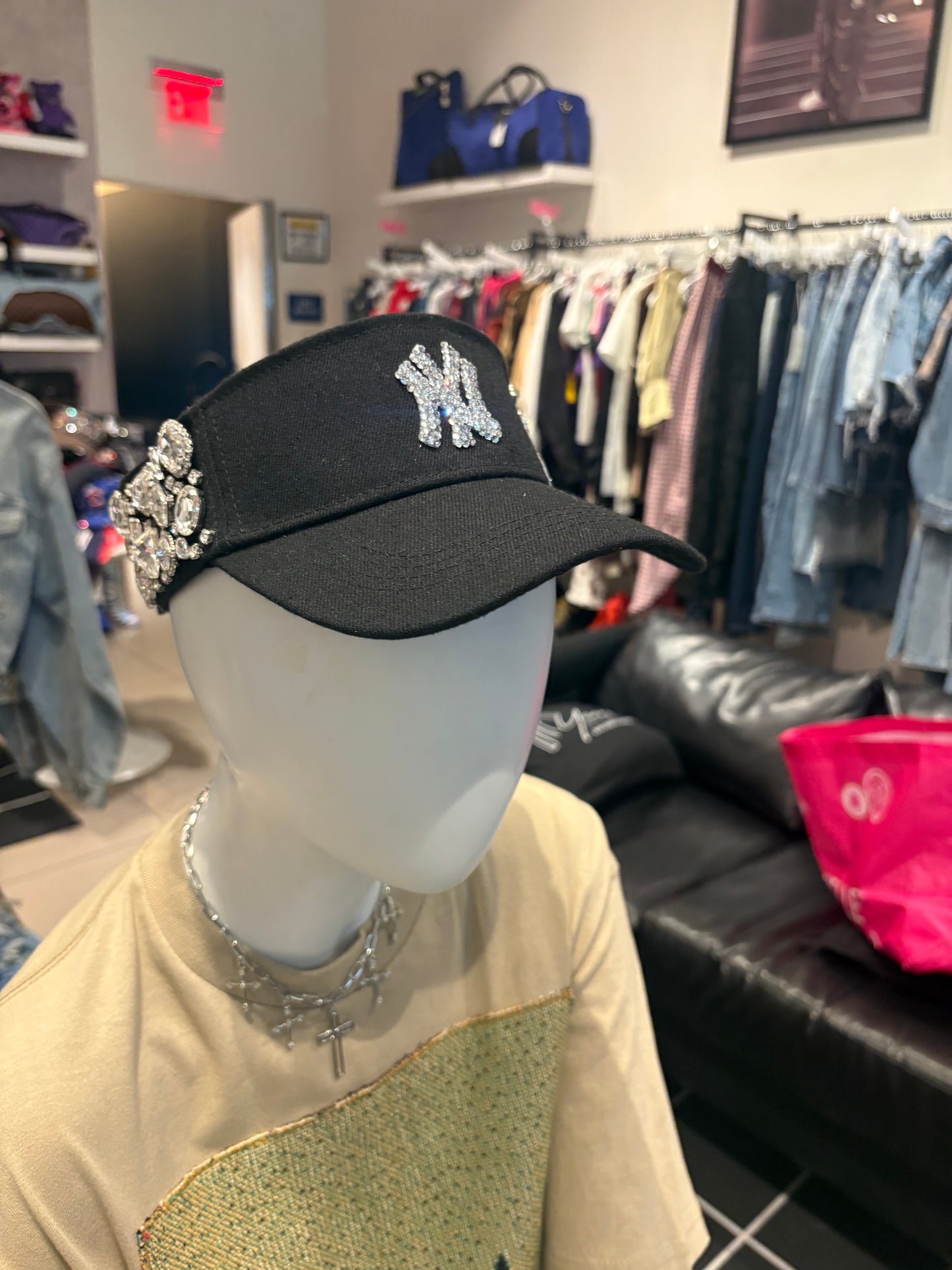 THE BEDAZZLED VISOR:NEW YORK