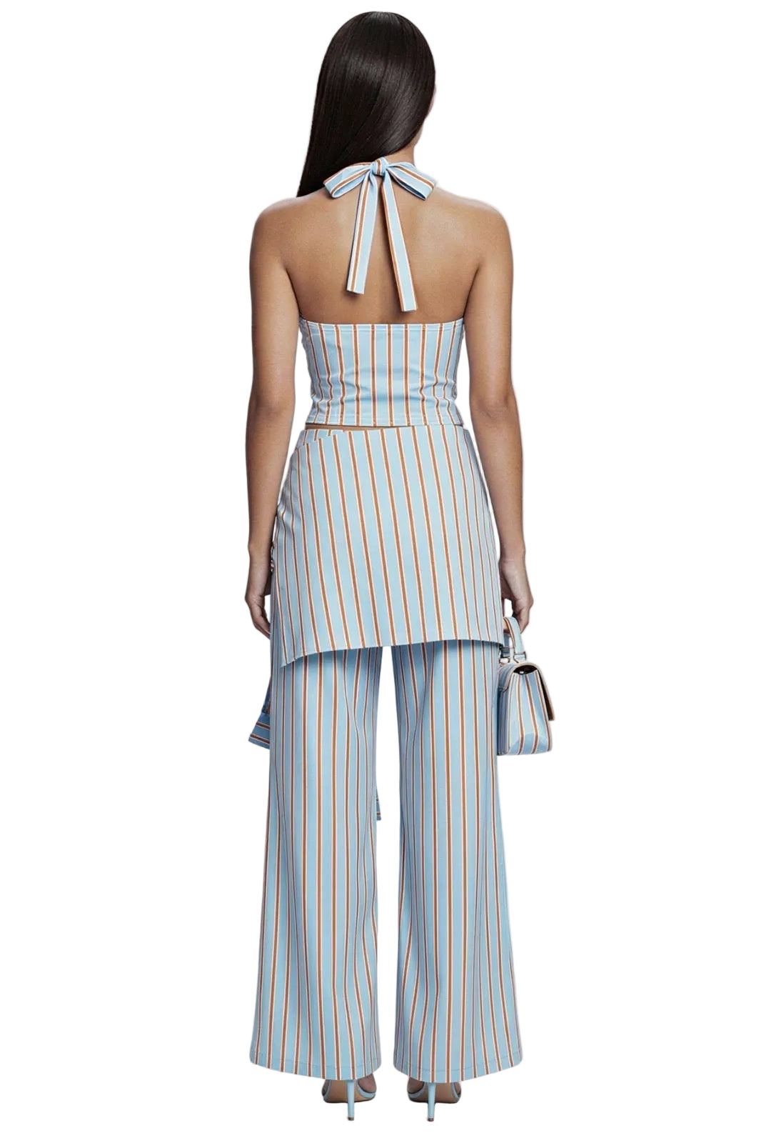 8586: HALTER PANT SET