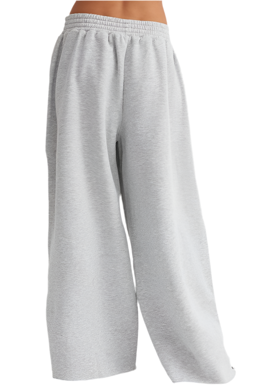 8586: WIDE LEG ZIPPER SWEATPANTS