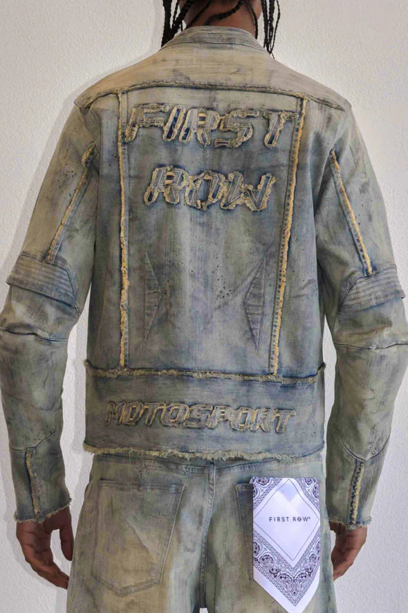 FIRST ROW: MOTOR RACING Y2K DENIM JACKET