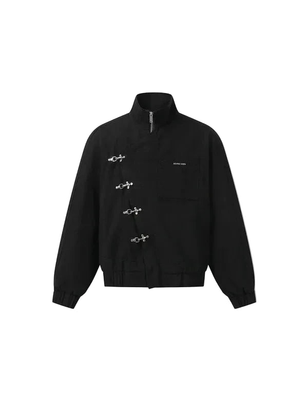 AELFRIC EDEN ブラック ファイヤーマンジャケット AELFRIC EDEN: FIREMAN CLASP JACKET – 85 86 eightyfiveightysix