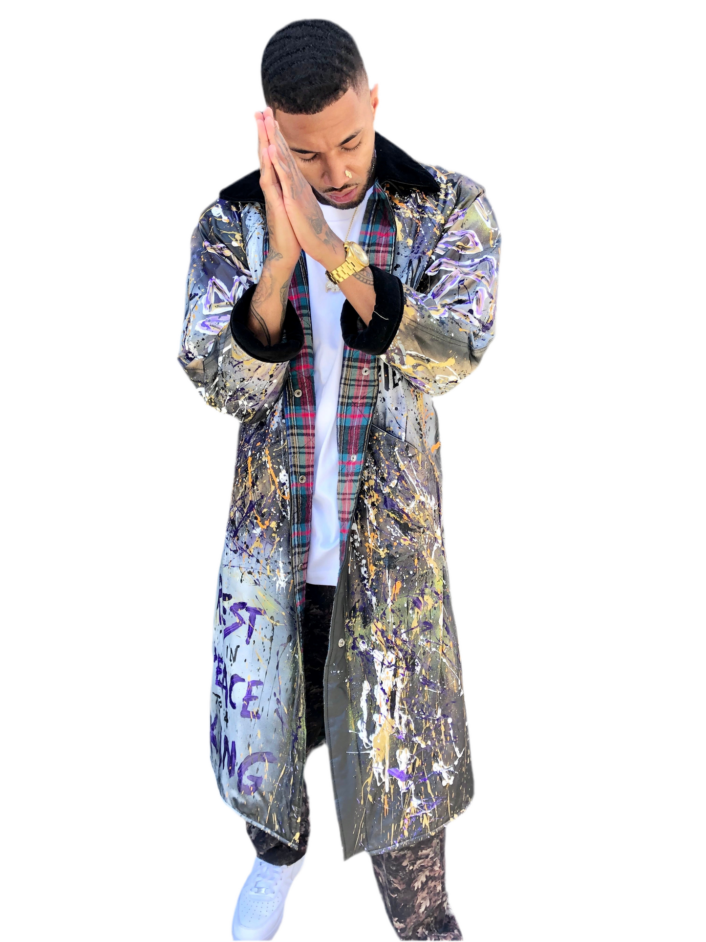 RARE LOYALTY TRUST: VINTAGE LA LAKERS TRENCH COAT