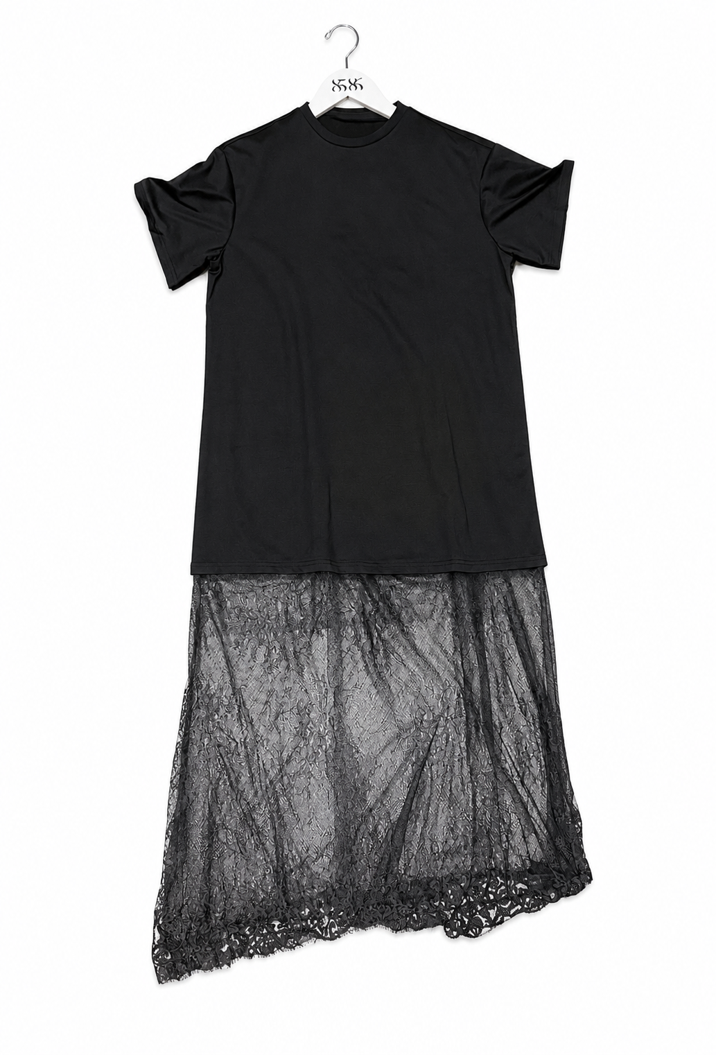 8586: BLACK LACE DRESS