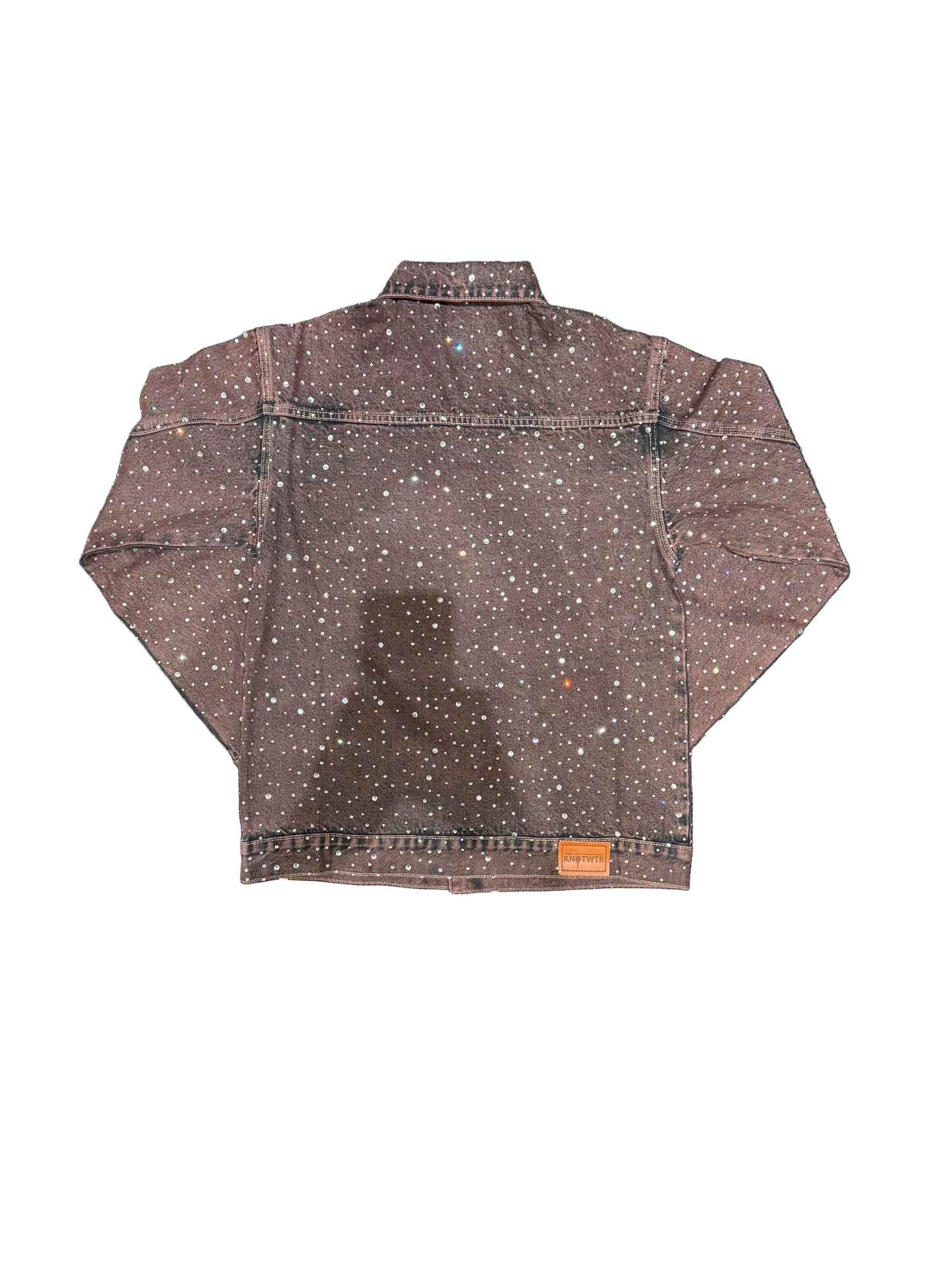 KNOTWTR: RHINESTONE DENIM JACKET