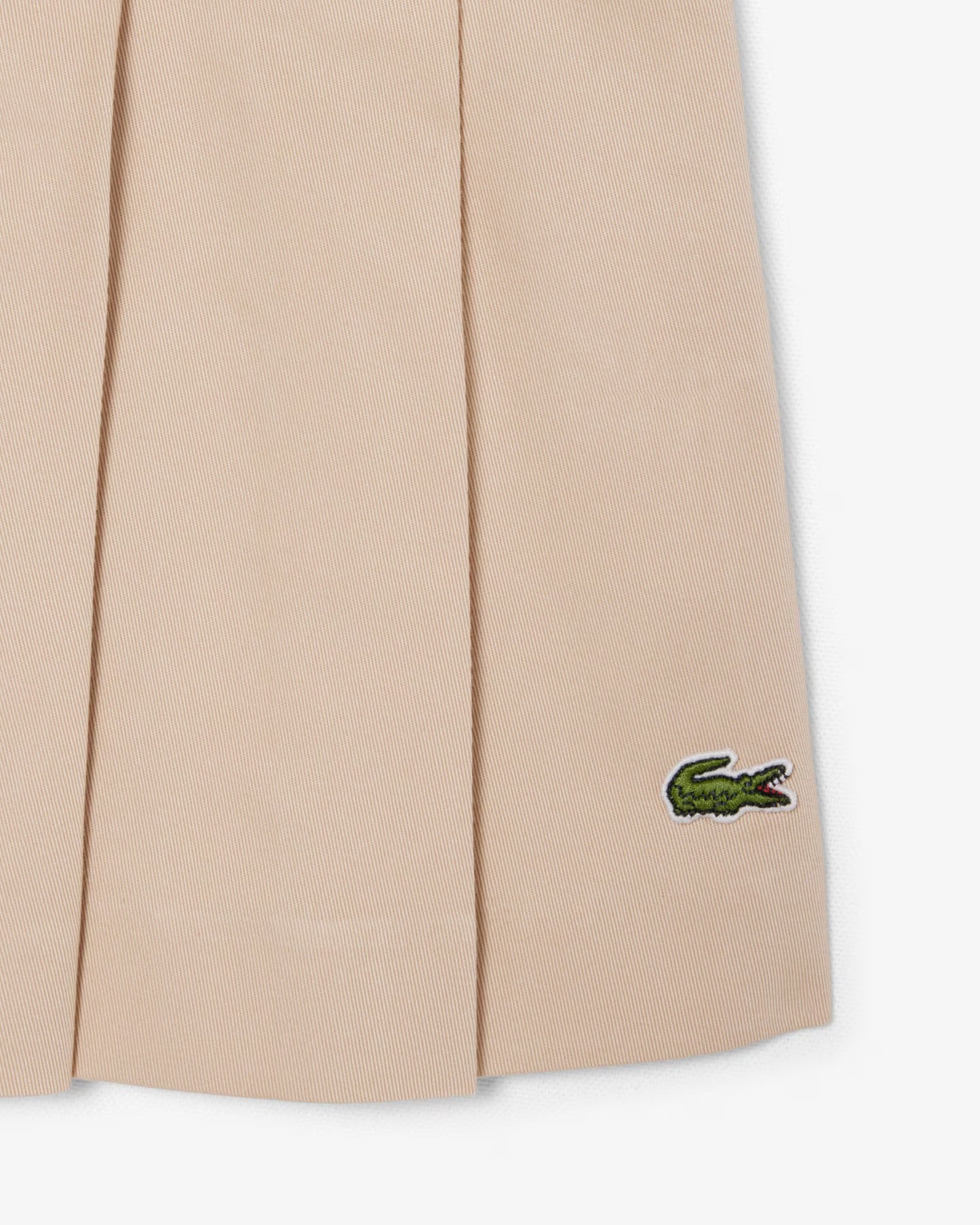 LACOSTE: STRETCH COTTON PLEATED SKIRT