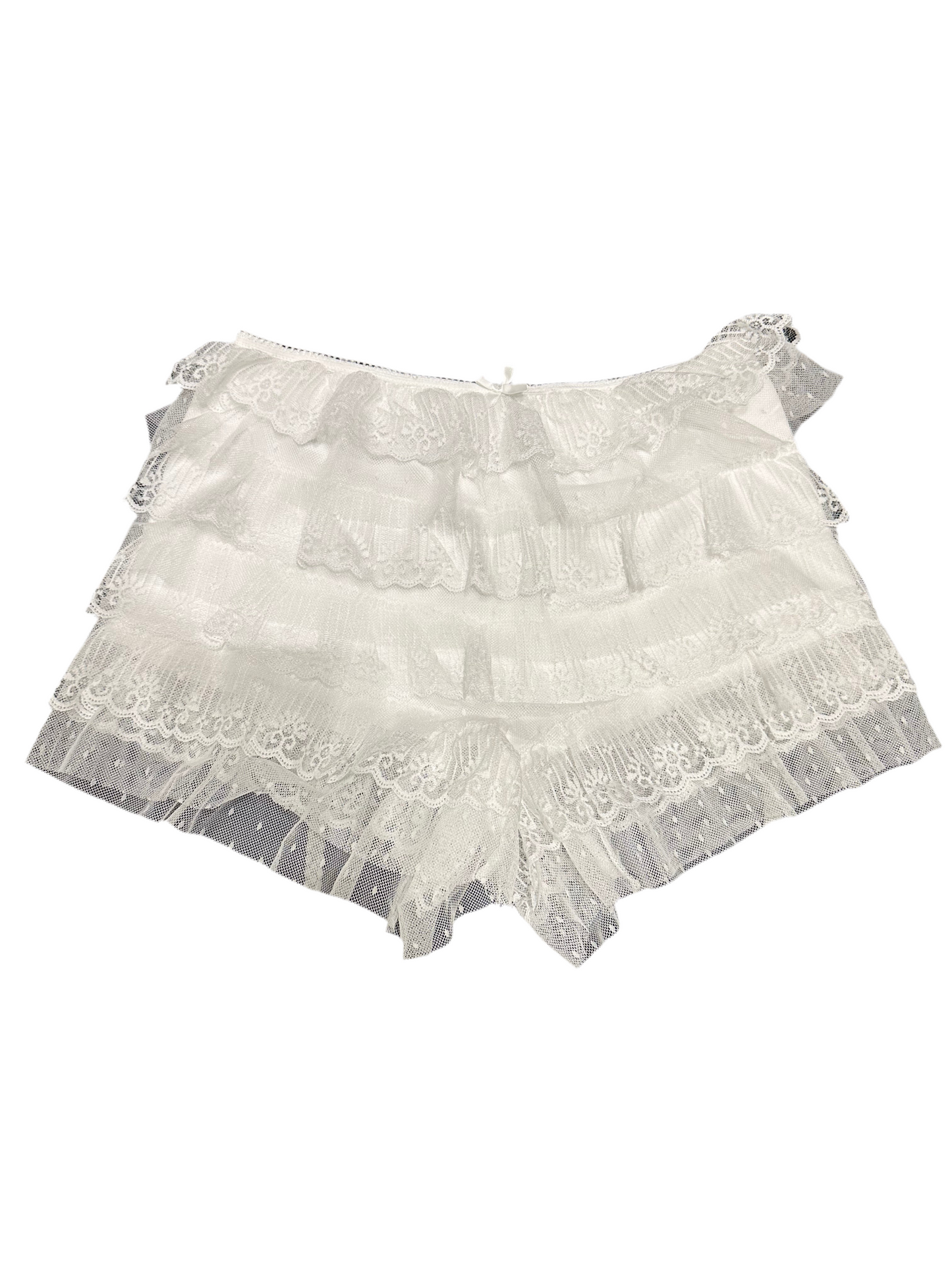 8586: TIERED LACE BLOOMER SHORTS