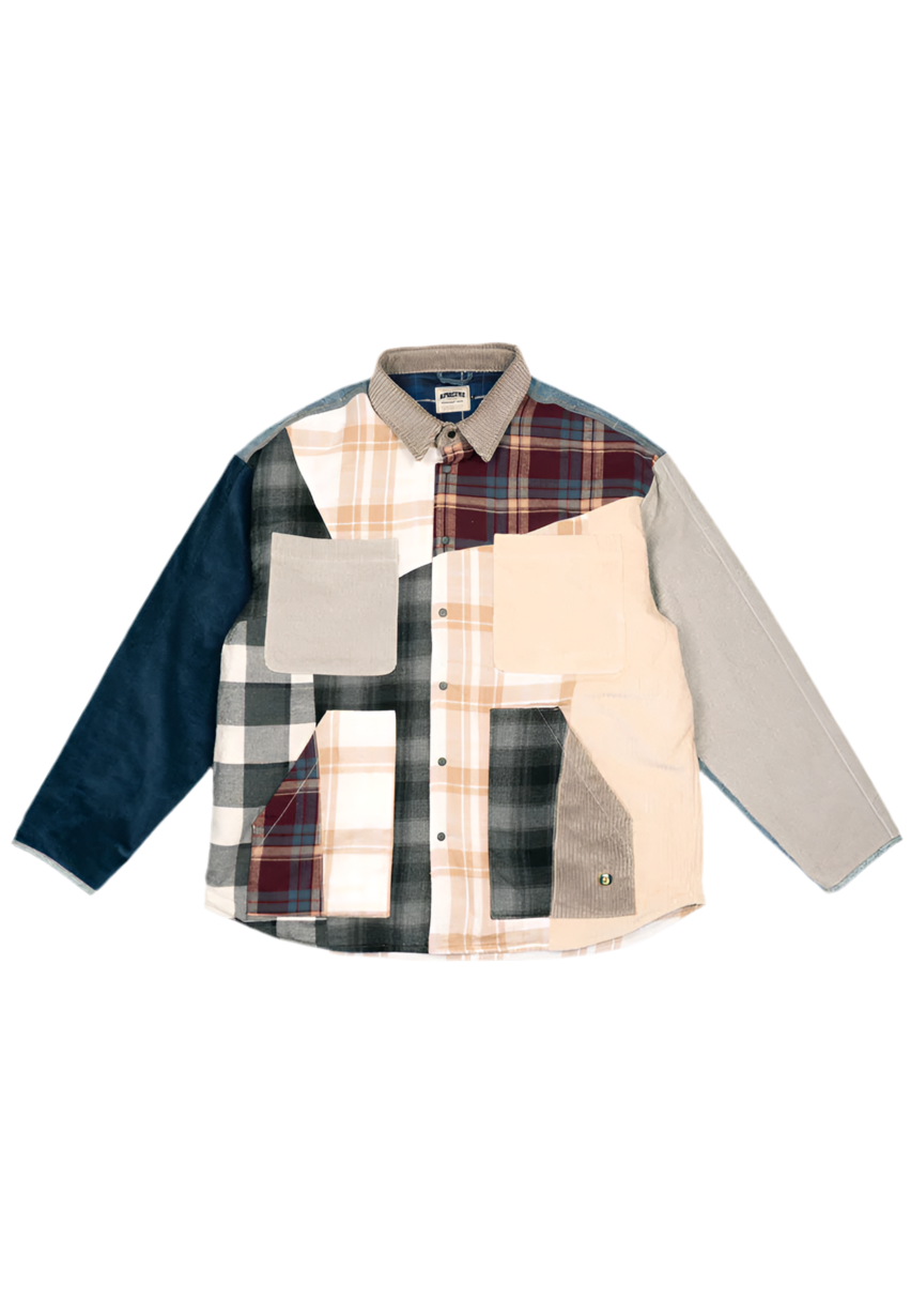 ALPHASTYLE: DUBHE PATCHWORK SHIRT