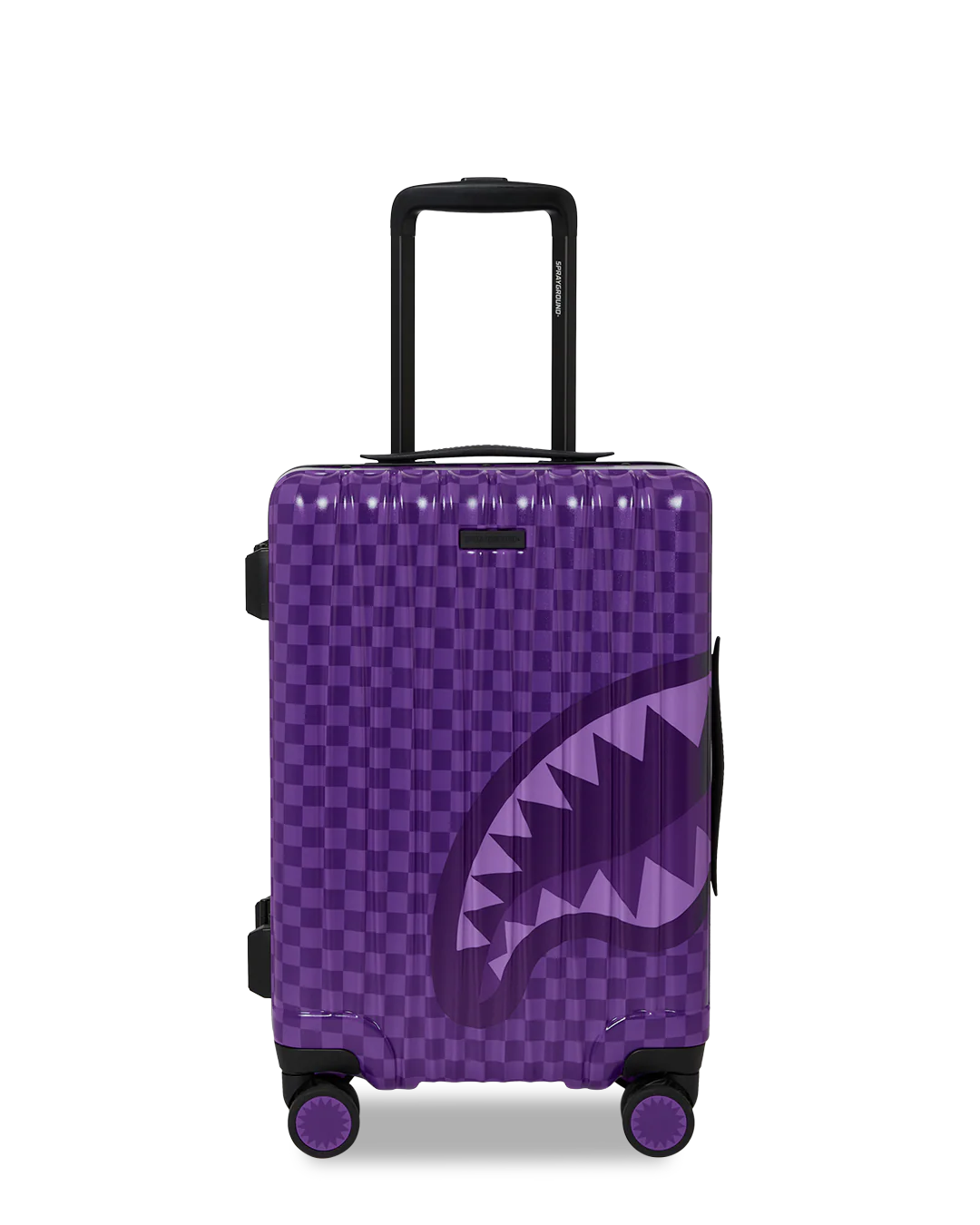 SPRAYGROUND: ALL SYSTEMS GO PURPLE SHARKS IN PARIS CARRY-ON LUGGAGE