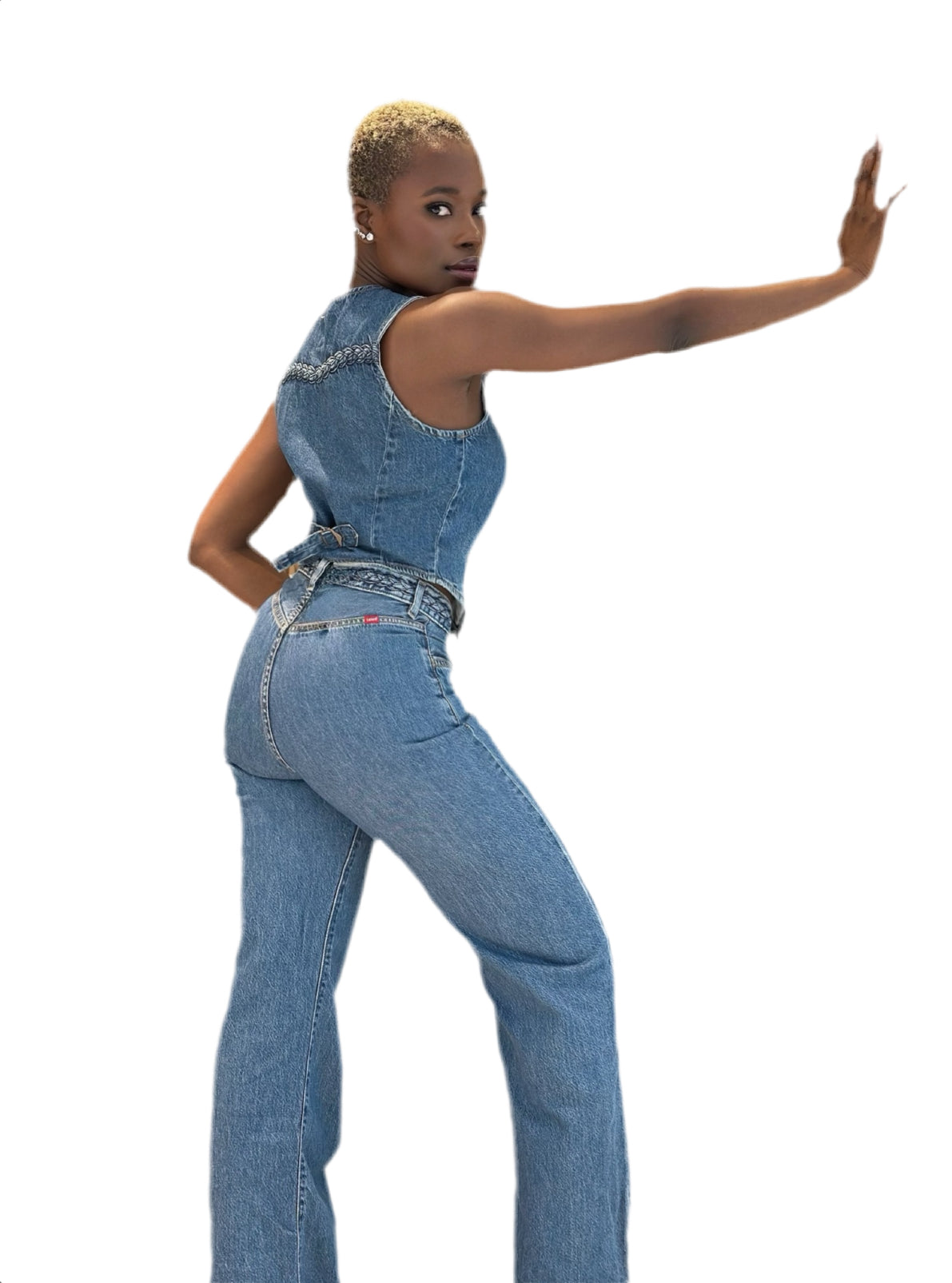 LEVIS: BRAIDED RIBCAGE WIDE LEG JEANS