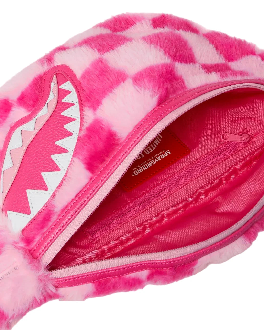 SPRAYGROUND: PINK FUR CHECK SAVVY CROSSBODY