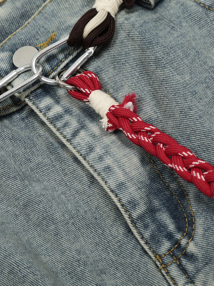 AELFRIC EDEN: ROPE WASHED BAGGY JEANS