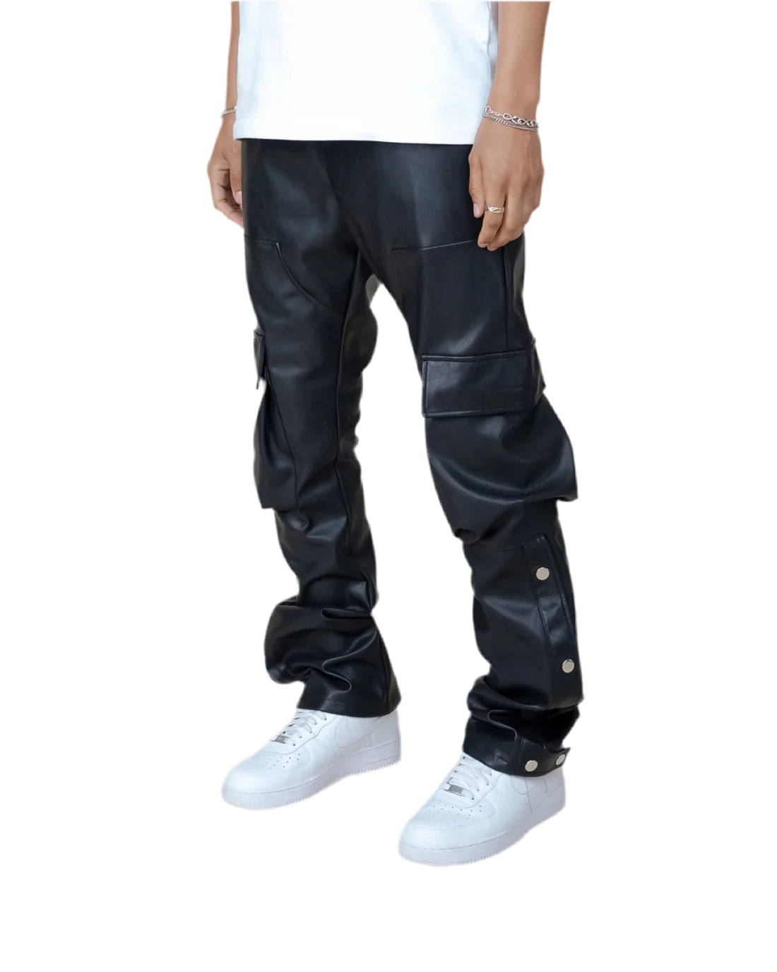 EPTM: LEATHER SNAP LEATHER PANTS