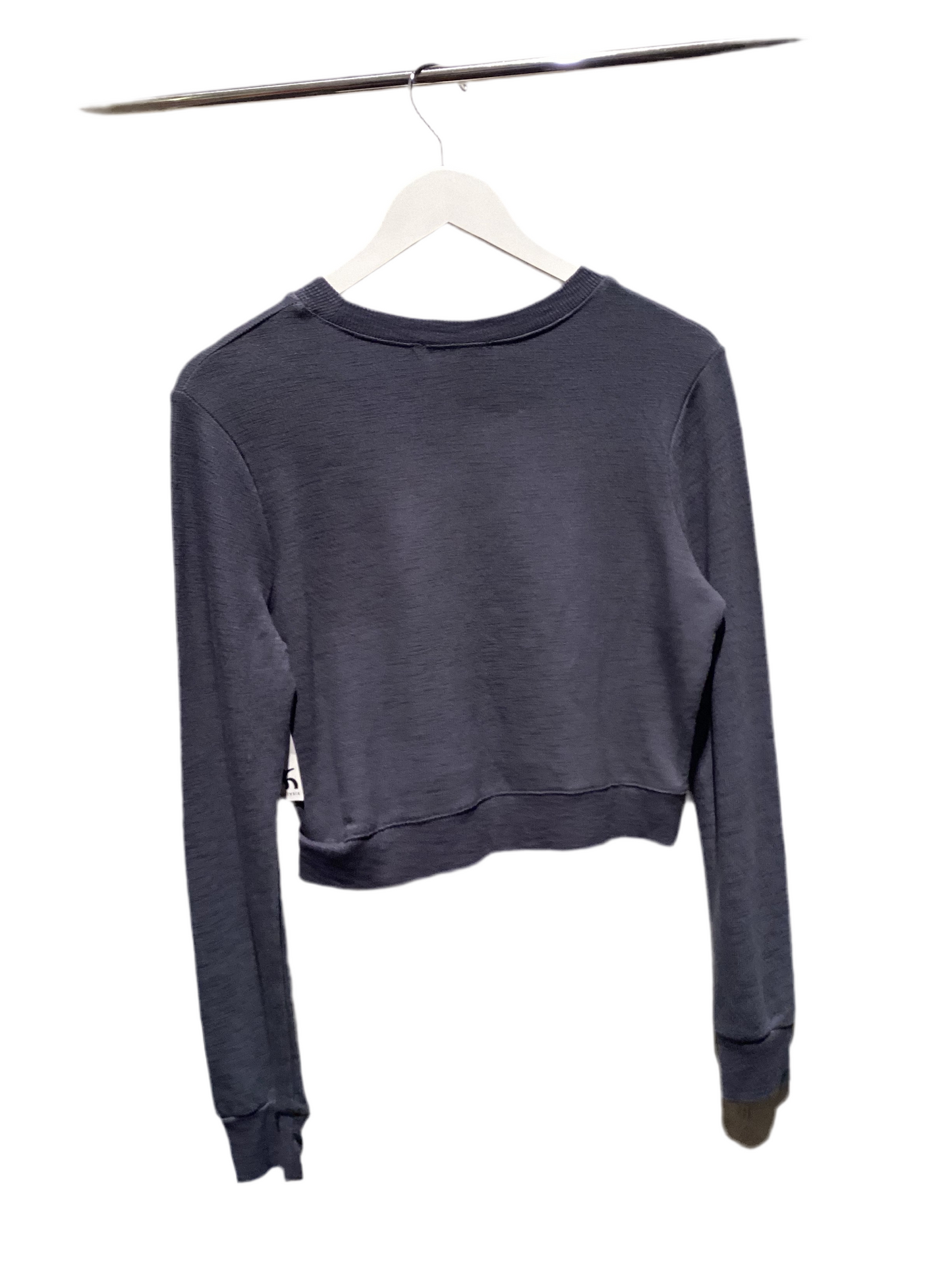 8586: LOUNGE LONG SLEEVE CROP SWEATSHIRT