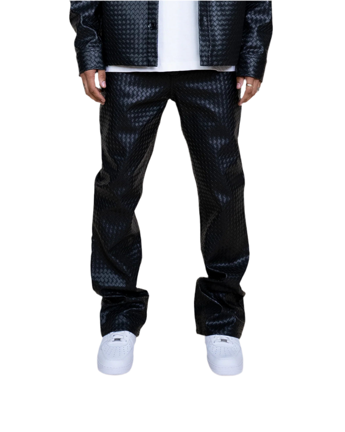 EPTM: MATEO WOVEN FAUX LEATHER PANTS