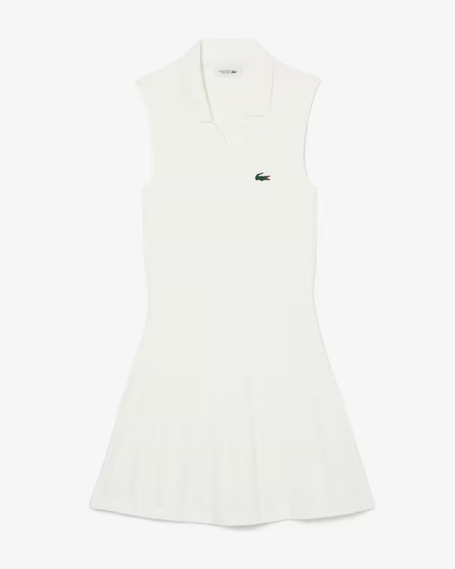 Lacoste white V-neck tennis dress – 85 86 eightyfiveightysix