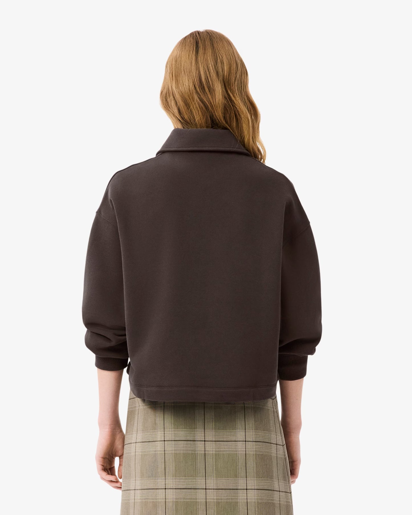 LACOSTE: OVERSIZED FLEECE POLO SWEATSHIRT