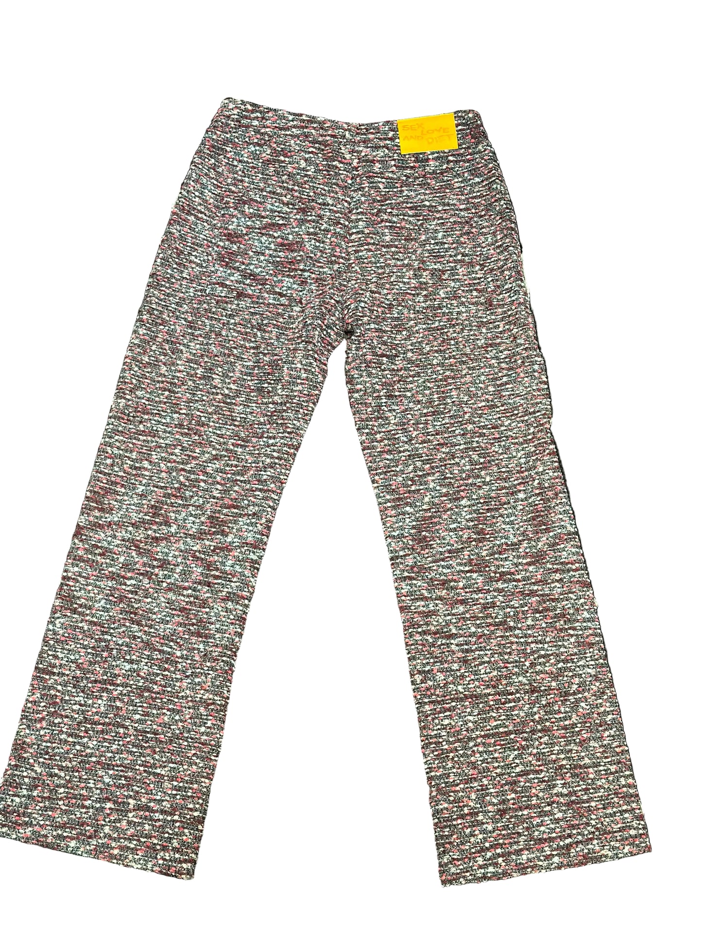 DIET STARTS MONDAY: TWEED PANTS -MULTI PINK