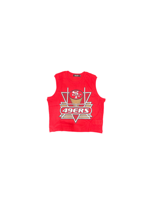 JUNK FOOD CLOTHING: 49ERS CROP TANK TOP