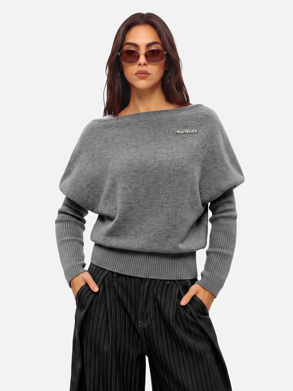 AELFRIC EDEN: OFF THE SHOULDER SWEATER